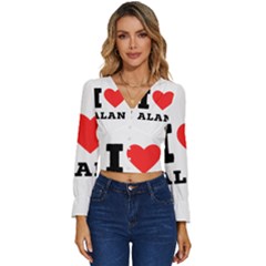 I Love Alan Long Sleeve V-neck Top by ilovewhateva