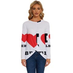 I Love Albert Long Sleeve Crew Neck Pullover Top by ilovewhateva