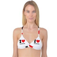 I Love Gabriel Reversible Tri Bikini Top by ilovewhateva