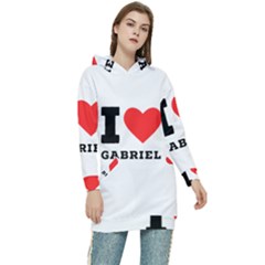 I Love Gabriel Women s Long Oversized Pullover Hoodie by ilovewhateva