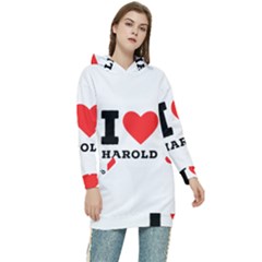 I Love Harold Women s Long Oversized Pullover Hoodie by ilovewhateva