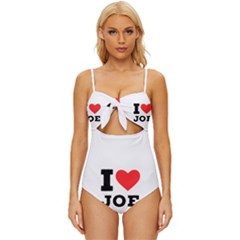 I Love Joe Knot Front One-piece Swimsuit by ilovewhateva