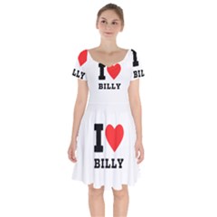 I Love Billy Short Sleeve Bardot Dress by ilovewhateva