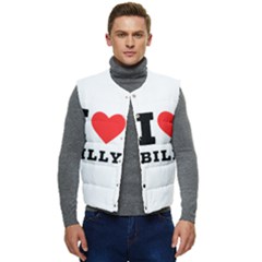 I Love Billy Men s Short Button Up Puffer Vest	 by ilovewhateva