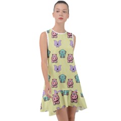 Animals-17 Frill Swing Dress by nateshop