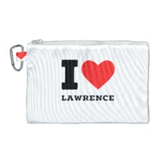 I Love Lawrence Canvas Cosmetic Bag (large) by ilovewhateva