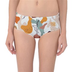 Shapes Pattern Mid-waist Bikini Bottoms by BlackRoseStore