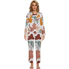 Shapes Pattern Womens  Long Sleeve Lightweight Pajamas Set by BlackRoseStore