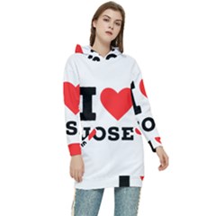 I Love Jose Women s Long Oversized Pullover Hoodie by ilovewhateva