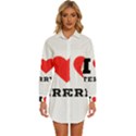 I love terry  Womens Long Sleeve Shirt Dress View1