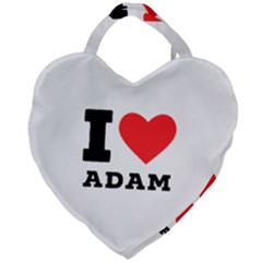 I Love Adam  Giant Heart Shaped Tote by ilovewhateva