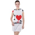 I love aaron Drawstring Hooded Dress View1