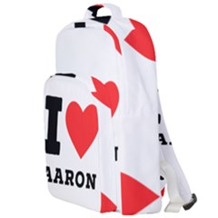 I Love Aaron Double Compartment Backpack by ilovewhateva