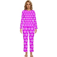 Abstract Knot Geometric Tile Pattern Womens  Long Sleeve Lightweight Pajamas Set by GardenOfOphir