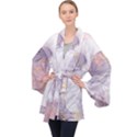 Liquid Marble Long Sleeve Velvet Kimono  View1