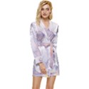 Liquid Marble Long Sleeve Satin Robe View1