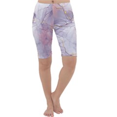 Liquid Marble Cropped Leggings  by BlackRoseStore