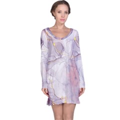 Liquid Marble Long Sleeve Nightdress by BlackRoseStore