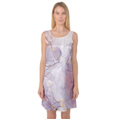 Liquid Marble Sleeveless Satin Nightdress by BlackRoseStore