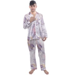 Liquid Marble Men s Long Sleeve Satin Pajamas Set by BlackRoseStore