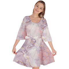 Liquid Marble Velour Kimono Dress by BlackRoseStore