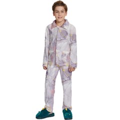 Liquid Marble Kids  Long Sleeve Velvet Pajamas Set by BlackRoseStore