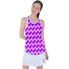 Modern Retro Chevron Patchwork Pattern Racer Back Mesh Tank Top by GardenOfOphir