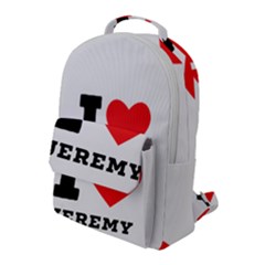 I Love Jeremy  Flap Pocket Backpack (large) by ilovewhateva