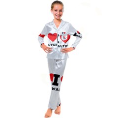 I Love Walter Kid s Satin Long Sleeve Pajamas Set by ilovewhateva