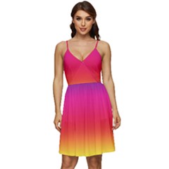 Spectrum V-neck Pocket Summer Dress  by nateshop