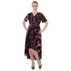 Rose Mandala Front Wrap High Low Dress by MRNStudios