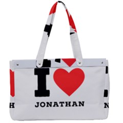 I Love Jonathan Canvas Work Bag by ilovewhateva