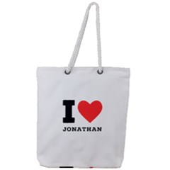 I Love Jonathan Full Print Rope Handle Tote (large) by ilovewhateva