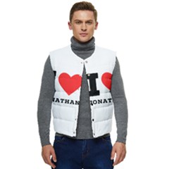 I Love Jonathan Men s Short Button Up Puffer Vest	 by ilovewhateva