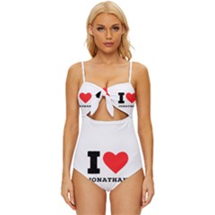 I Love Jonathan Knot Front One-piece Swimsuit by ilovewhateva