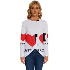 I Love Jonathan Long Sleeve Crew Neck Pullover Top by ilovewhateva