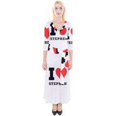 I Love Stephen Quarter Sleeve Wrap Maxi Dress by ilovewhateva