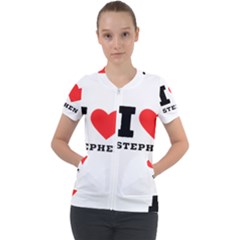 I Love Stephen Short Sleeve Zip Up Jacket by ilovewhateva