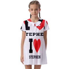 I Love Stephen Kids  Asymmetric Collar Dress by ilovewhateva