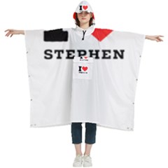 I Love Stephen Women s Hooded Rain Ponchos by ilovewhateva