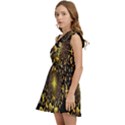 Mushroom Fungus Gold Psychedelic Kids  One Shoulder Party Dress View3