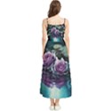 Roses Water Lilies Watercolor Boho Sleeveless Summer Dress View2