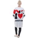 I love justin Hooded Pocket Cardigan View2