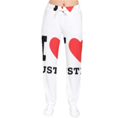 I Love Justin Women Velvet Drawstring Pants by ilovewhateva