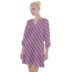 Background-102 Open Neck Shift Dress by nateshop