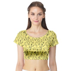 Back-to-school Short Sleeve Crop Top by nateshop