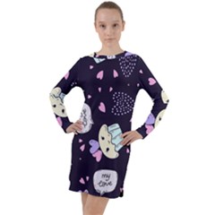 Cupcake Long Sleeve Hoodie Dress by nateshop