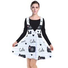 Cute-cutes Plunge Pinafore Dress by nateshop