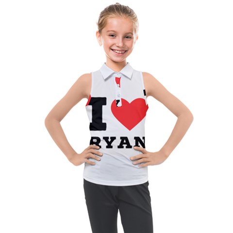 I Love Ryan Kids  Sleeveless Polo Tee by ilovewhateva