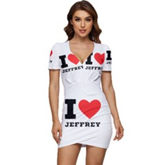 I Love Jeffrey Low Cut Cap Sleeve Mini Dress by ilovewhateva